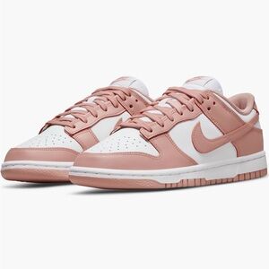 NIKE Women's Dunks Low White/Rose Whisper Low | Size 12